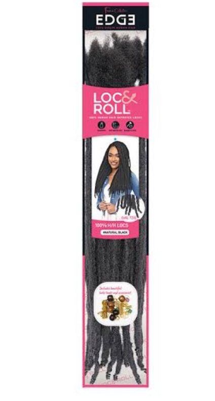 LOC N ROLL 100% H/H LOCS 18" (0.7CM, 10 STRANDS, OPEN ROOT 3", 45g)