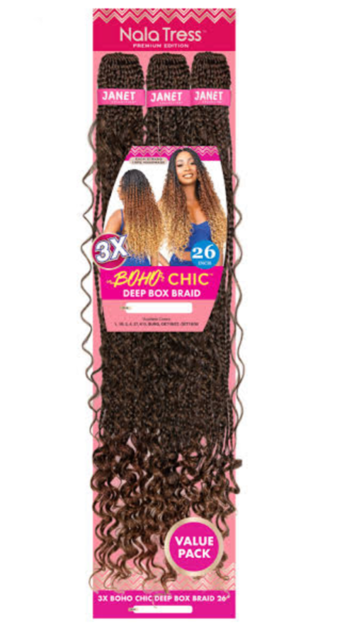 3X BOHO CHIC DEEP BOX BRAID 26"