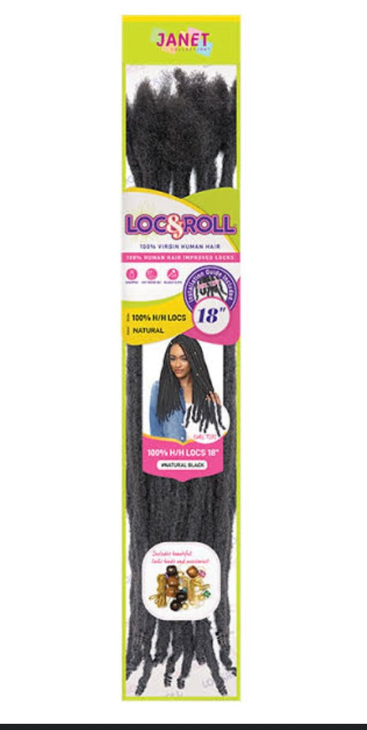 LOC N ROLL 100% H/H LOCS 14" (0.7CM, 10 STRANDS, OPEN ROOT 3", 35g)