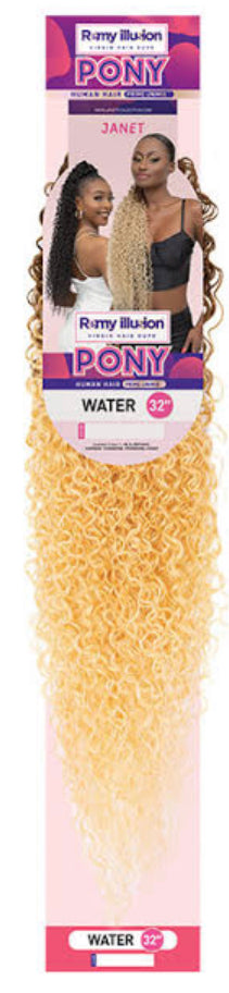 REMY ILLUSION PONY WATER WAVE 32"