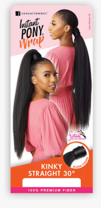 ID KINKY STRAIGHT 30" (INSTANT PONY WRAP)-HRF 1B- 1
