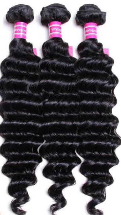 26" 100% Brazilian Human Hair Deep wave