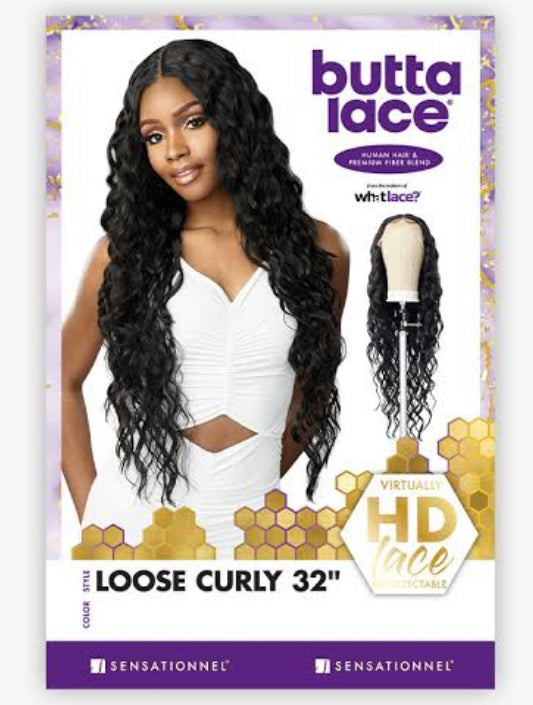 BUTTA LACE WIG - LOOSE CURLY 32" (HH MIXED)