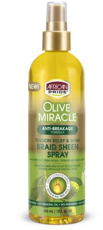 A/P OLIVE MIR BRAID SHEEN SPRAY (12OZ)