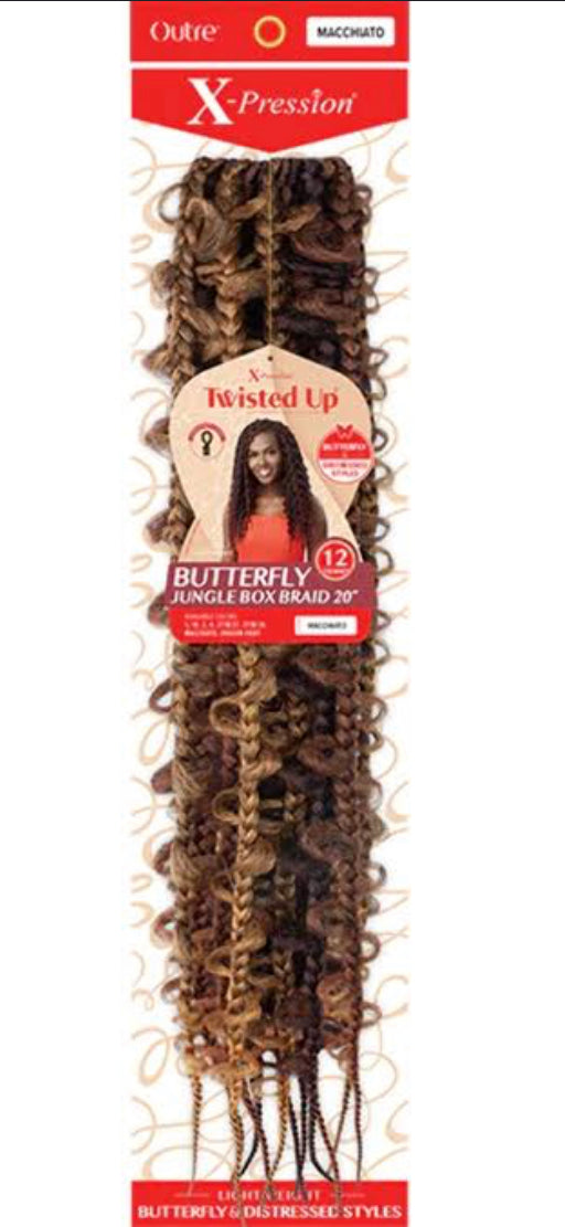 X-PRESSION - TWISTED UP - BUTTERFLY JUNGLE BOX BRAID 20"