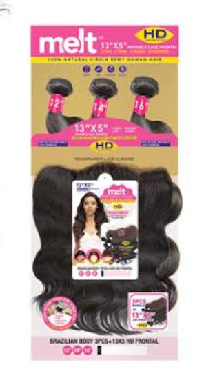 BRAZILIAN BODY 3PCS(18"20"22")+13X5HD FRONTAL (ONE PACK SOLUTION)