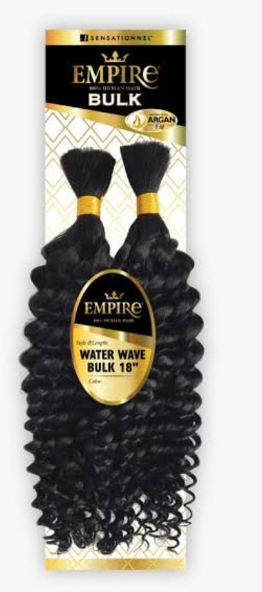 Sensational Human Hair Braids Empire Water Wave Bulk 18 in