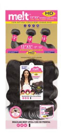 BRAZILIAN BODY 3PCS(16"18"20")+13X5HD FRONTAL (ONE PACK SOLUTION)