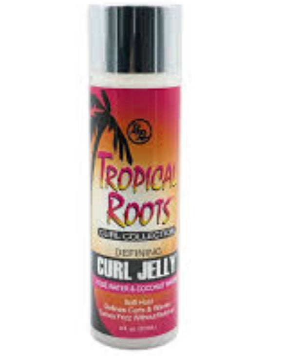 B & B TROPICAL ROOTS ROSE WATER CURLS JELLY (8OZ)