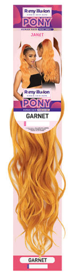 REMY ILLUSION PONY GARNET 24"