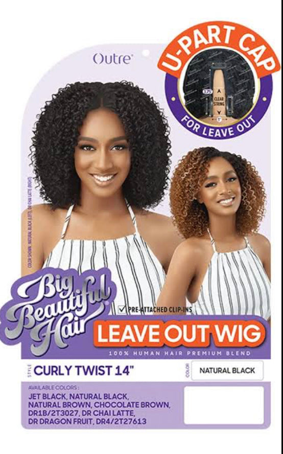 BIG BEAUTIFUL HAIR - LEAVE OUT WIG - CURLY TWIST 14"