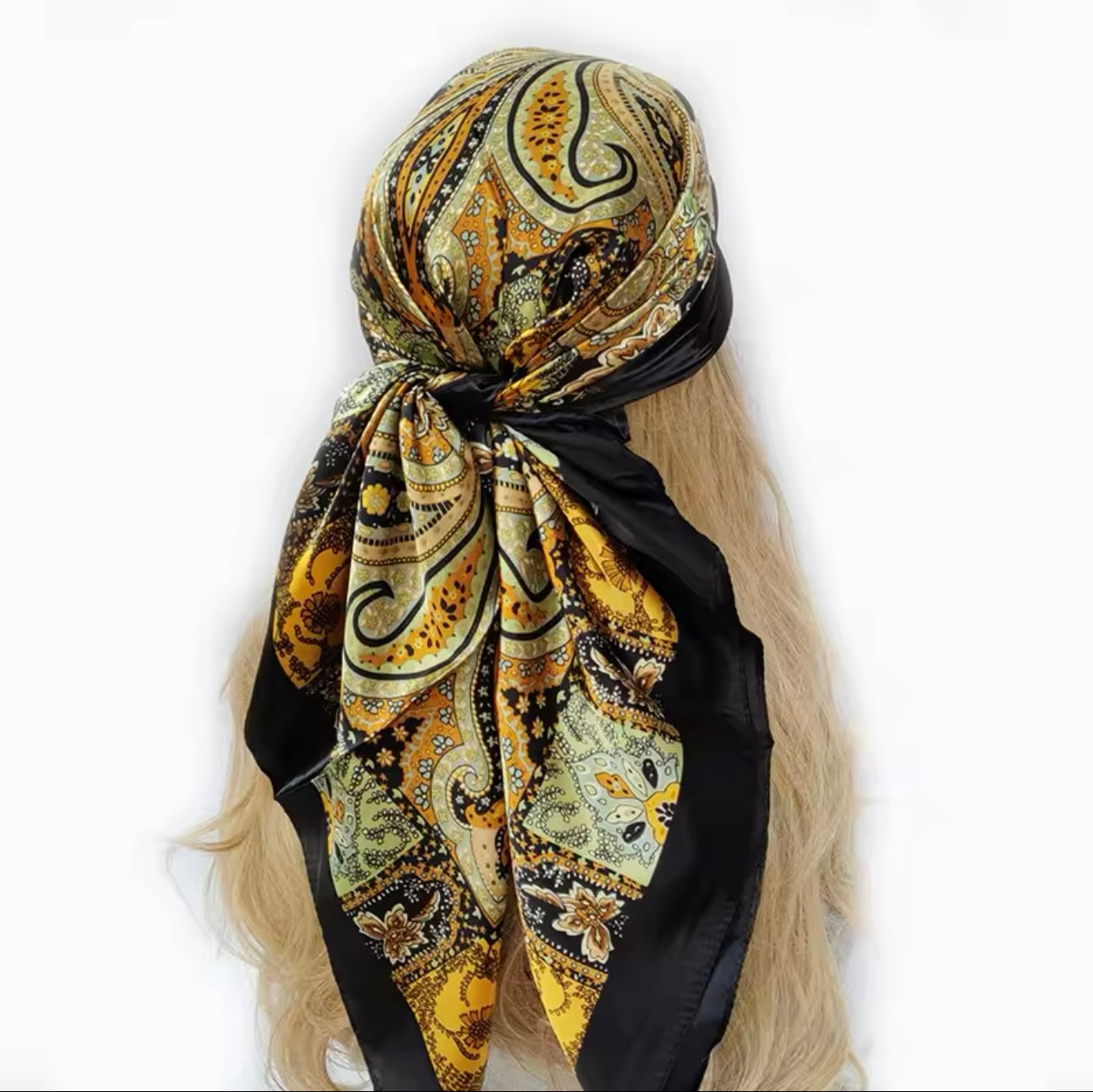 Bandanna Luxury Brand 90*90cm Versatile Silk Scarf Women Large Shawl