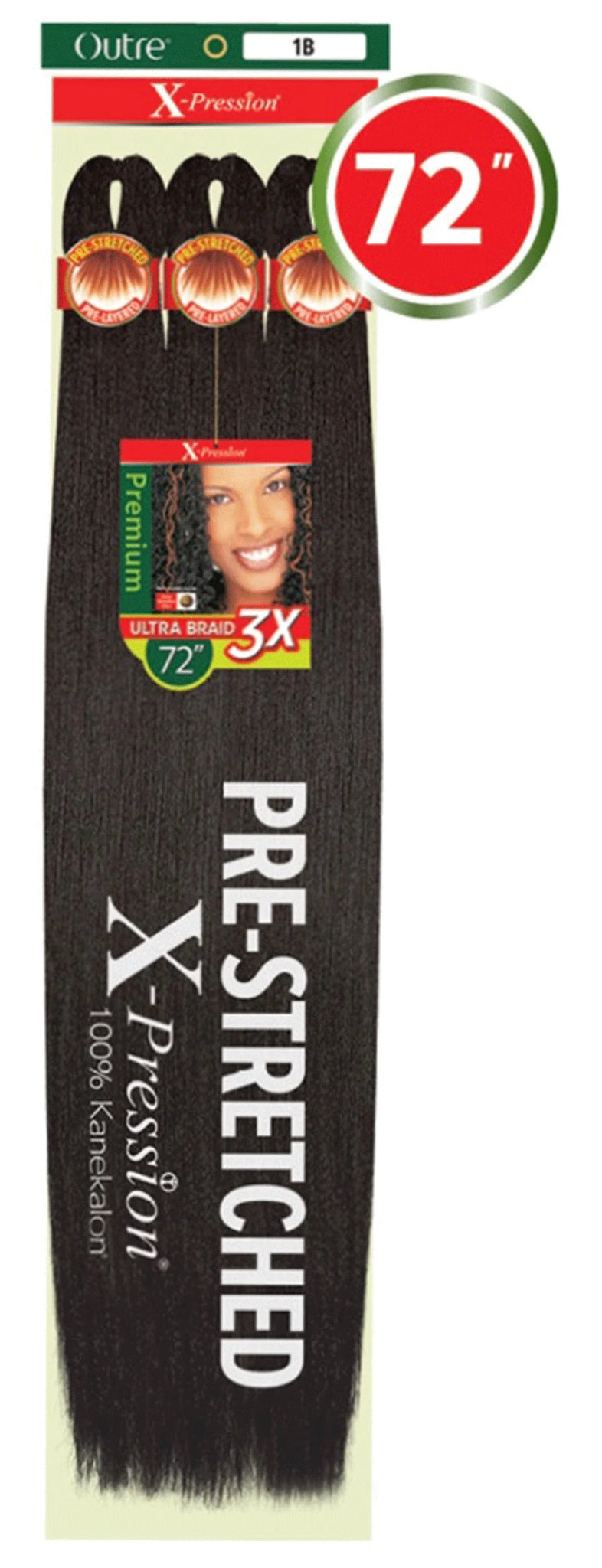 3X Prestretched Xpression braids 72”