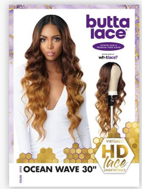 BUTTA LACE WIG - OCEAN WAVE 30" (HH MIXED)