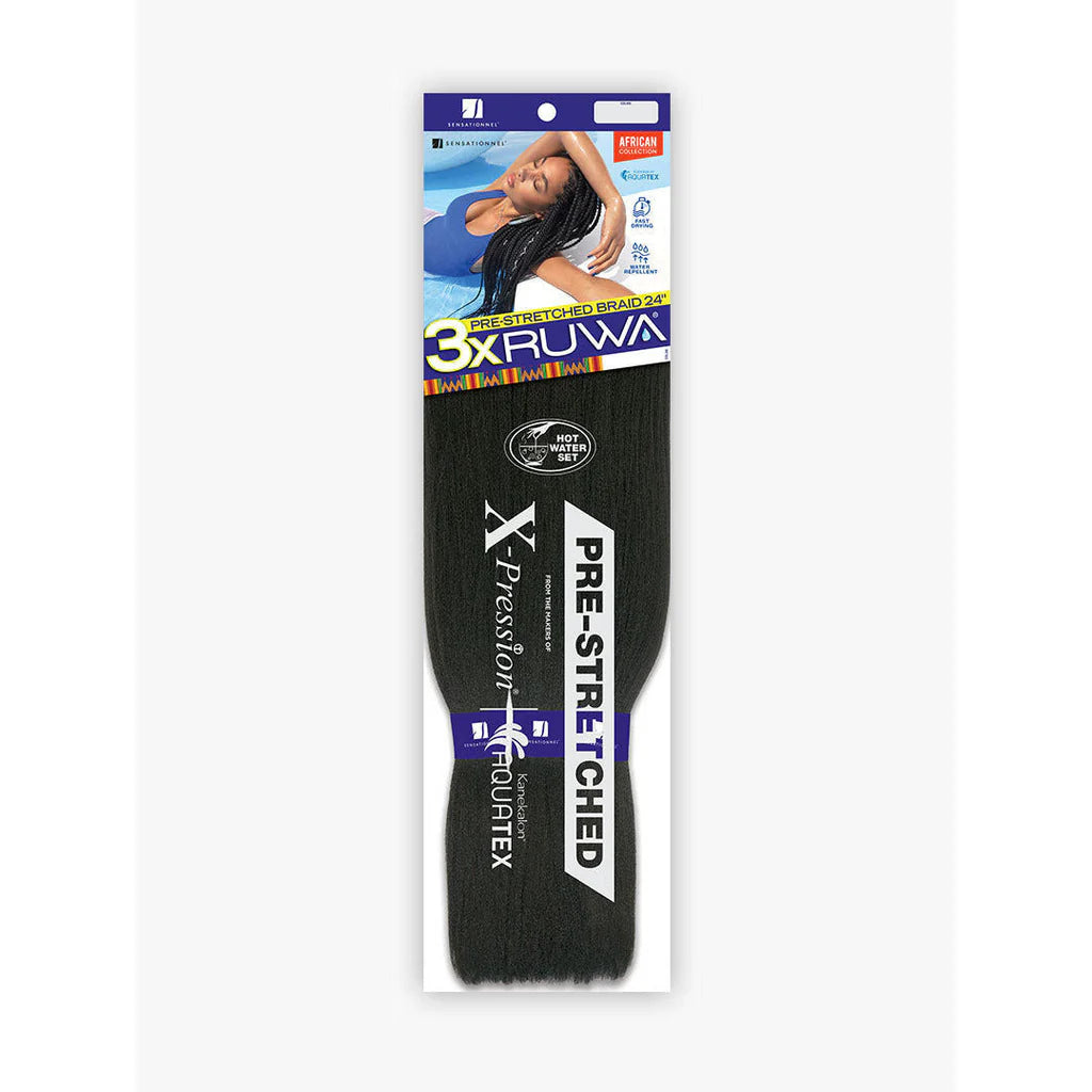 3X RUWA PRESTRECHED HAIR BRAIDS 24”