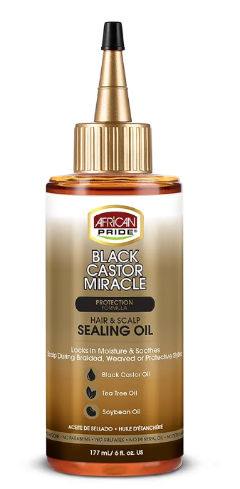 African Pride Black Castor Hair & Scalp Sealing Oil