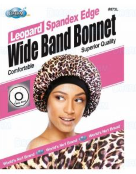 DRE174L (DREAM W-WIDE BAND BRAIDS BONNET-LEOPARD)