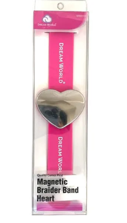 BR52019 (DREAM BRAIDER BAND MAGNETIC HEART- PK/PP/BK)
