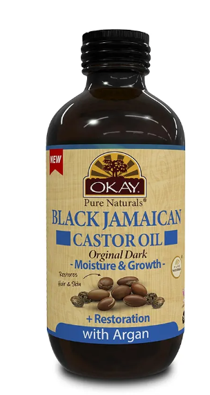 OKAY 100% CASTOR OIL WITH ARGAN (DARK BLACK JAM)